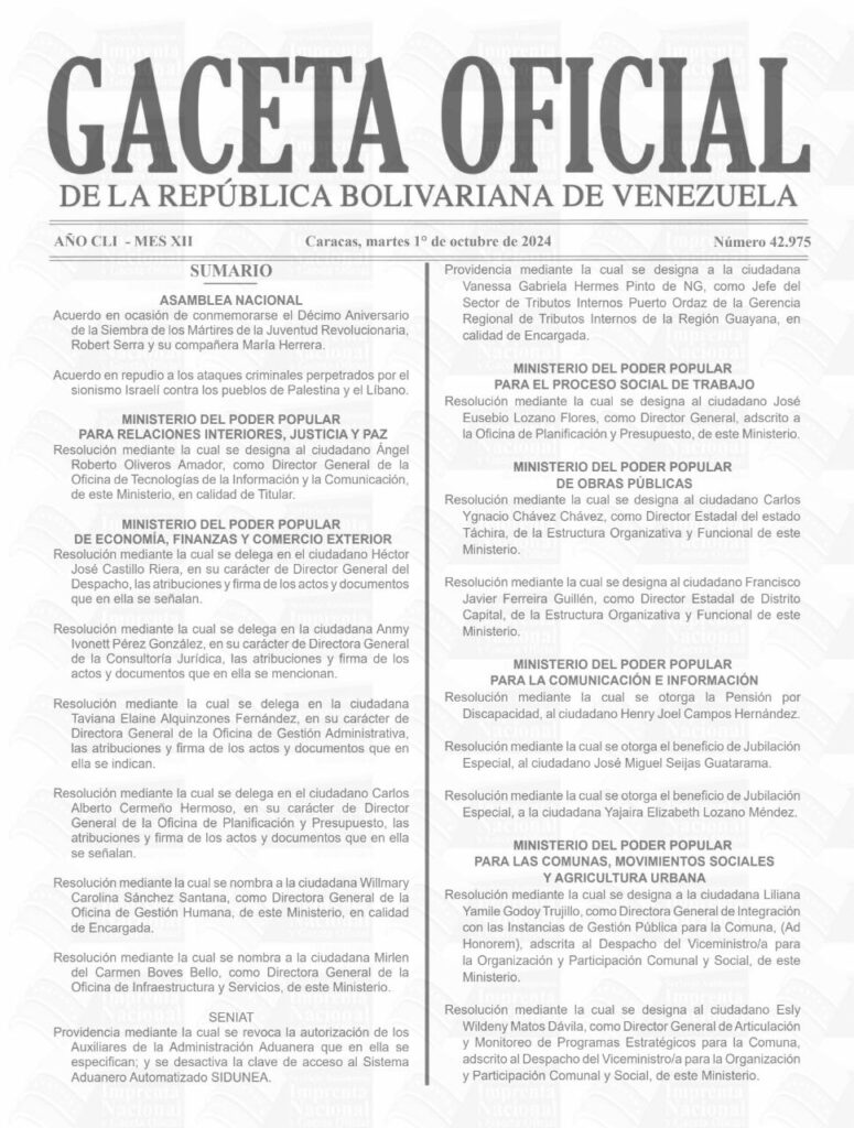 Gaceta Oficial